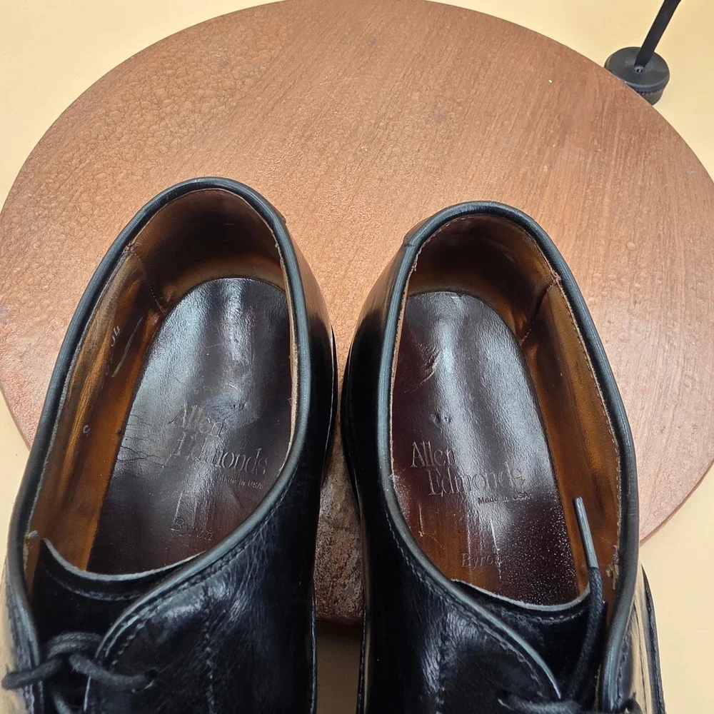Allen Edmonds Byron Black Leather Cap Toe Oxford Dress Shoes Mens 8 D 2009